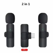 Wireless Lavalier Microphone Portable Audio Video Recording Mini Mic For I Phone Android Long Battery Life Live Broadcast Gaming