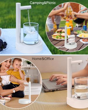 Desk Dispenser Electric Water Gallon Automatic Water Bottle Dispenser Rechargeable Water Dispenser