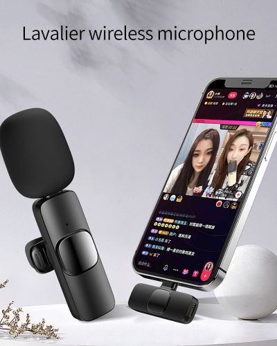 Wireless Lavalier Microphone Portable Audio Video Recording Mini Mic For I Phone Android Long Battery Life Live Broadcast Gaming